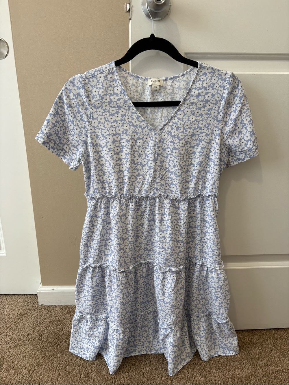 J.Crew Blue and White Floral Dress